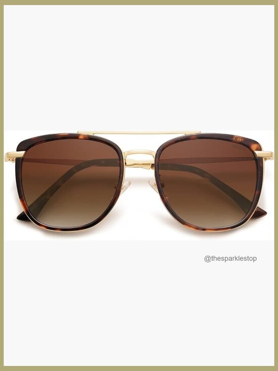 Retro Aviator Polarized Sunglasses, Square Frame, UV400 Protection main image 6